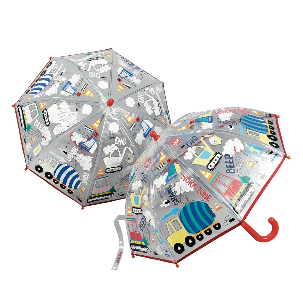 Transparent Color Changing 3D Umbrella - Construction Site