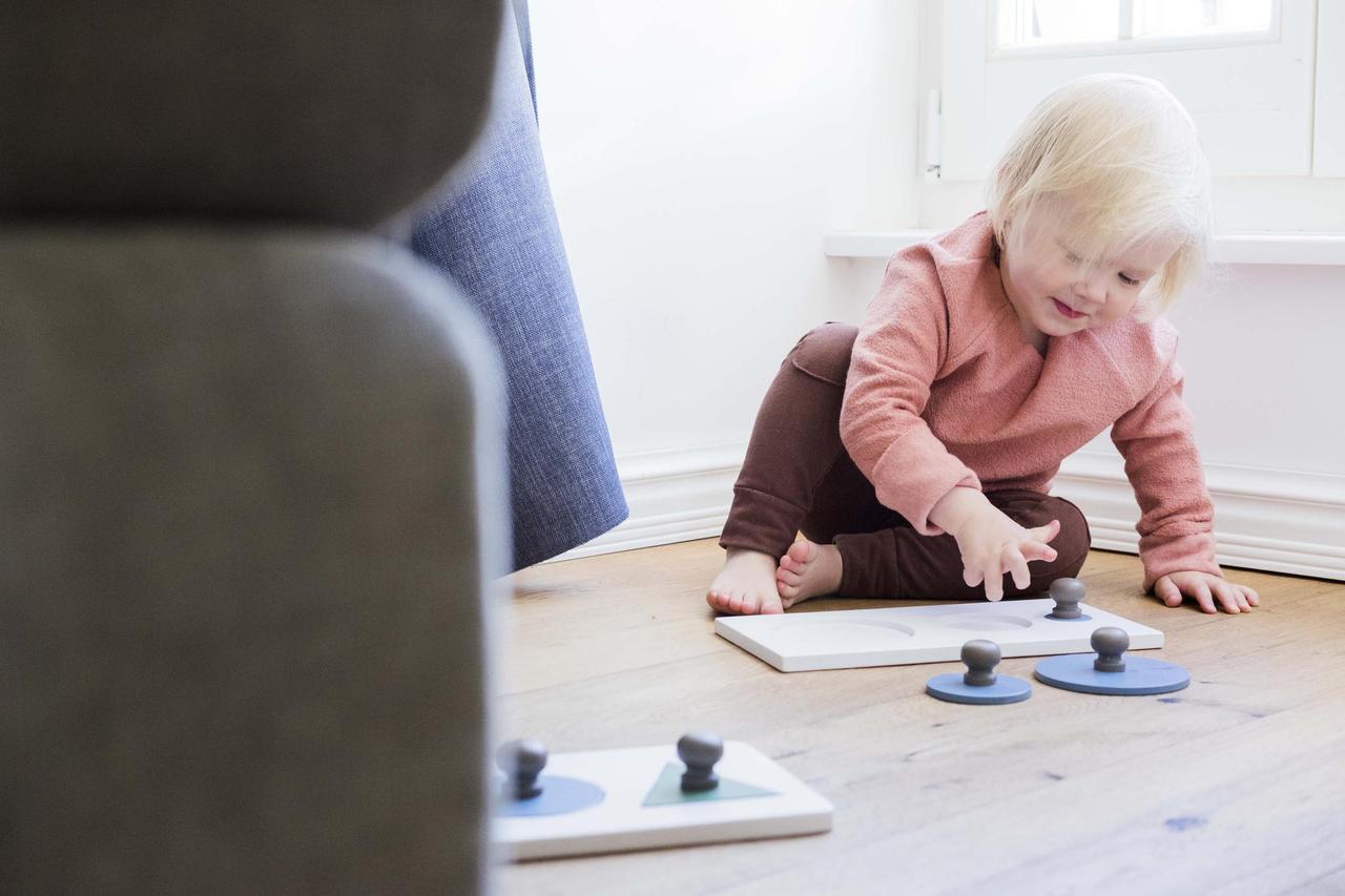 Tvirta Montessori medinė formų dėlionė – įvairaus dydžio apskritimai