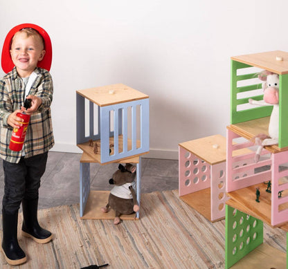 Kids Wooden Toy Storage Cube