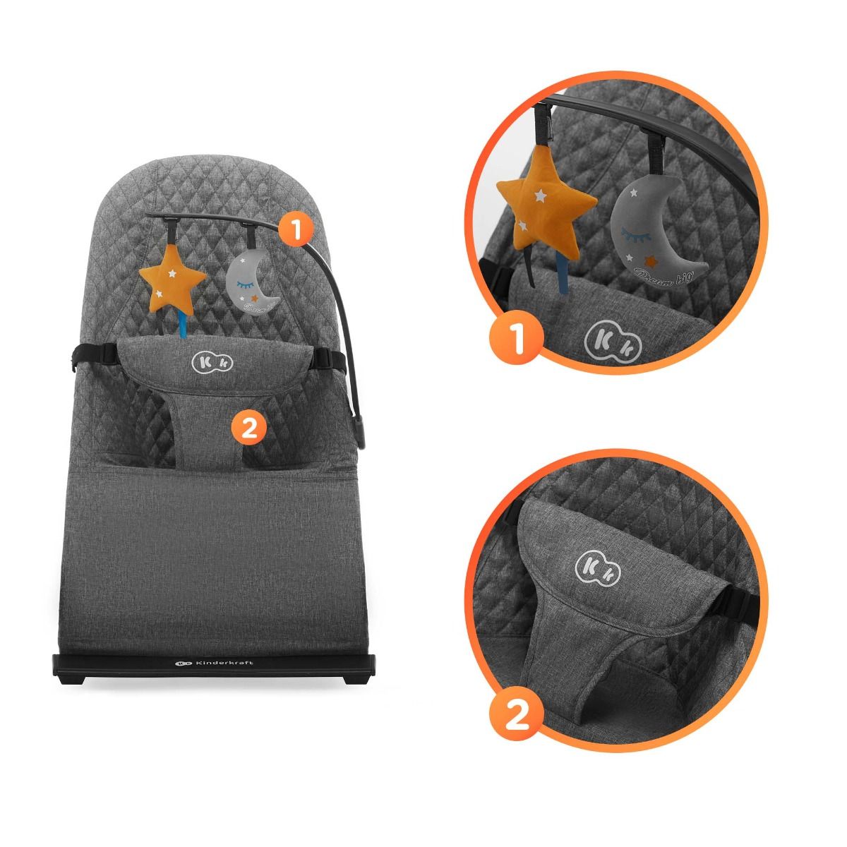 Baby Bouncer MIMI - Grey